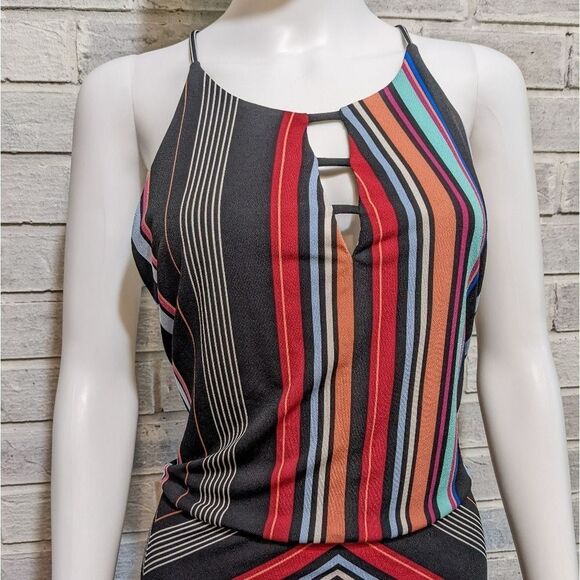 NWT Candies dress rainbow multi color stripes sz. 2x - Picture 3 of 8